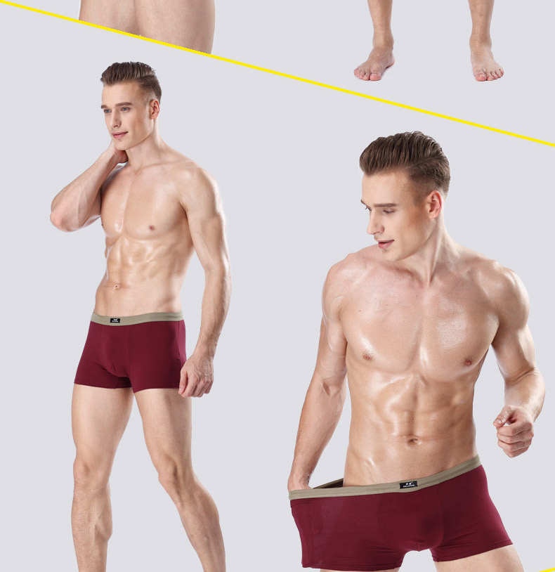 7 hộp quà tặng bông nam đồ lót nam boxer cotton thanh niên thanh niên thể thao kích thước lớn quần short thoáng khí