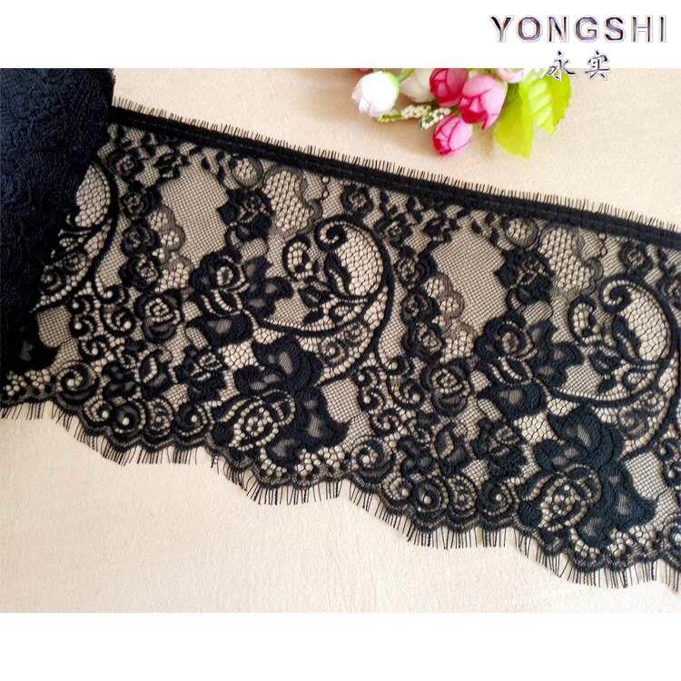 Black and White Lace Trim Accessories for Handmade DIY Clothing, Skirts, Extended Wide Hem Decoration Fabric