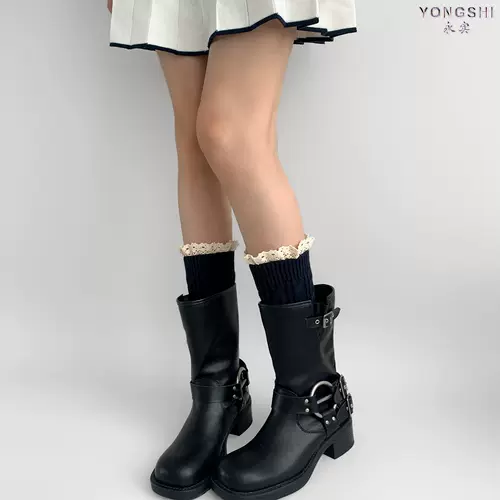 Ботинки, демисезонные гетры, кружевной комплект, зимние шерстяные трикотажные удерживающие тепло сапоги, кружевное платье