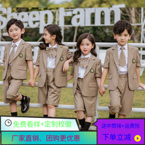 Summer new childrenswear children short sleeves Western suit Inn Wind kindergarten Garden clothes Summer clothing Primary school uniforms Suit Tide