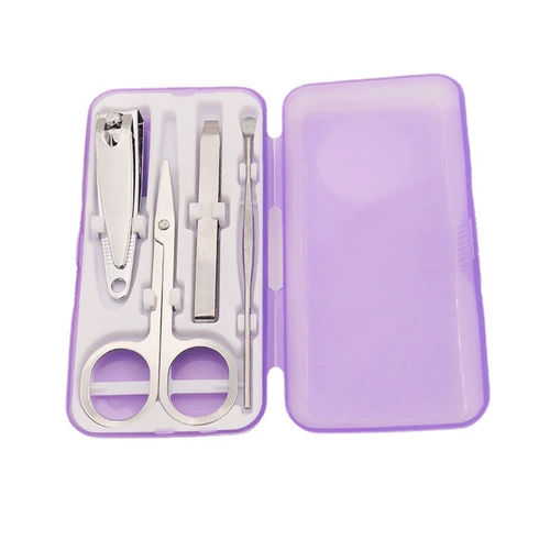Комплект для ногтей, портативные маникюрные кусачки для домашнего использования, набор, ухочистка, 4 шт