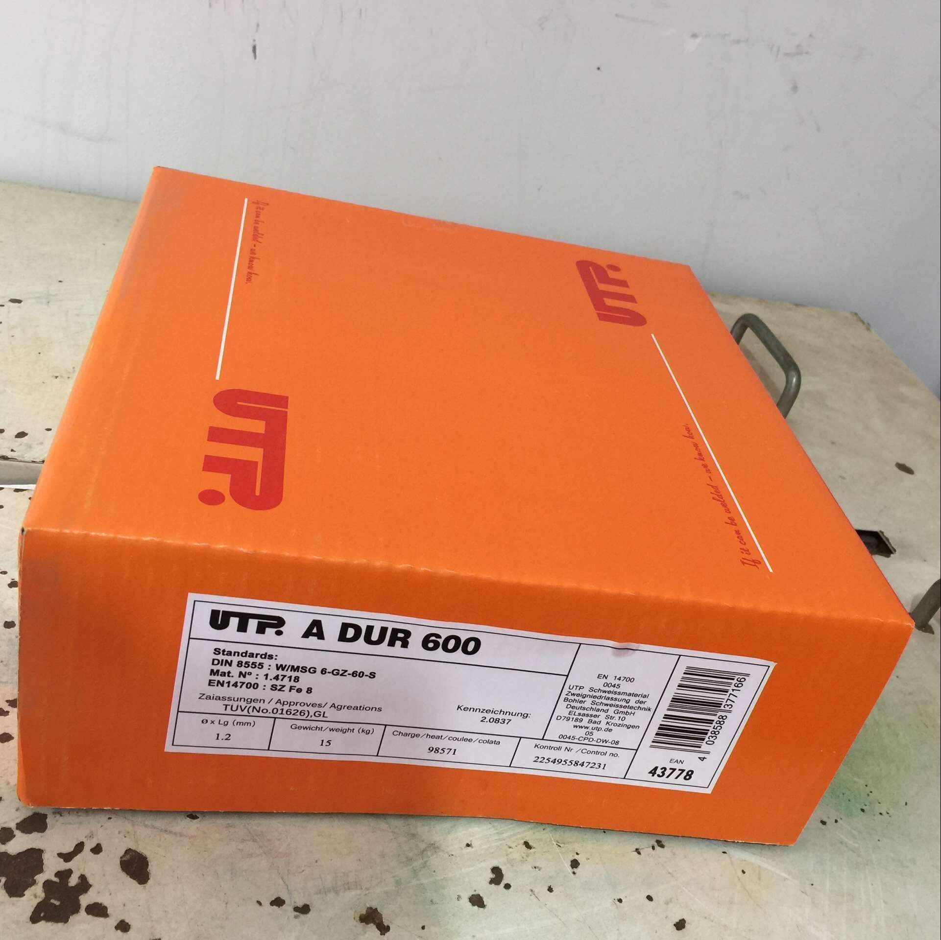 German UTP A DUR 600650 abrasion resistant welding flux cored wire shield machine knife disc repair welding wire