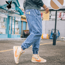 Jeans men summer thin fashion fashion wild fat guy loose straight big size hip hop bunch feet Haren pants