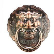 Decorative door knocker animal head old-fashioned door animal head retro lion head door knocker copper handle buckle antique door knocker animal head accessories