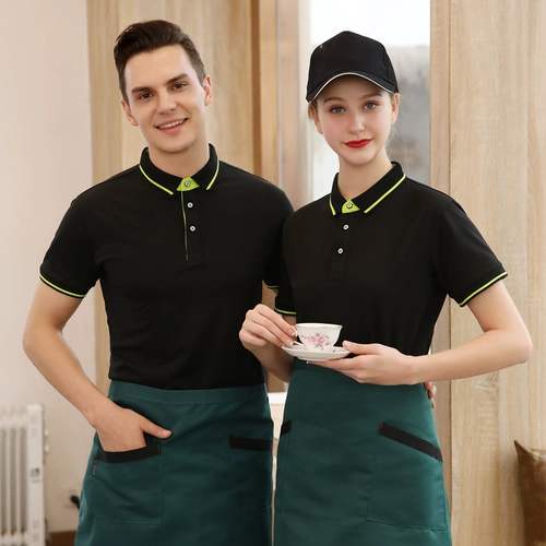 Официант, работающий официант, работающая одежда короткая -Короткая отель Hot Hotpot Fast Fast Fast Fast Food T -Form Summer Hotel Restaurant