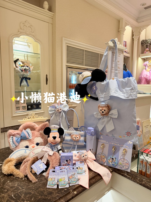 Hong Kong Disneyland 2026 Spring Collection Sailor Navy Duffy Mickey Belle Crossbody Bag Headband Hong Kong Disneyland 2026 Spring Collection Sailor Navy Duffy Mickey Belle Crossbody Bag Headband