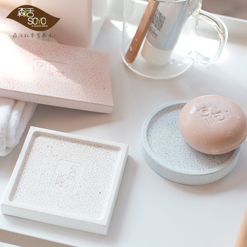 Sen Live Sovo Drain Silicon Algae Puree Soap Case Makeup Room Disposal Absorbent Artisanal Kieselguhr Soap