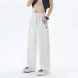 Шелковые летние тонкие штаны для отдыха, свободный прямой крой