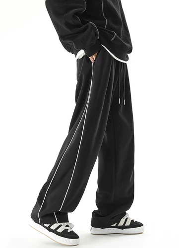 Штаны для отдыха, осенние, свободный прямой крой