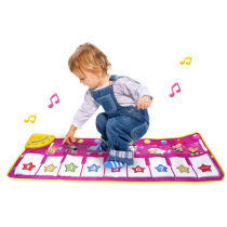 Childrens multi-functional music blanket Game carpet Glitter piano blanket Purple piano mat Foot step dance blanket toy