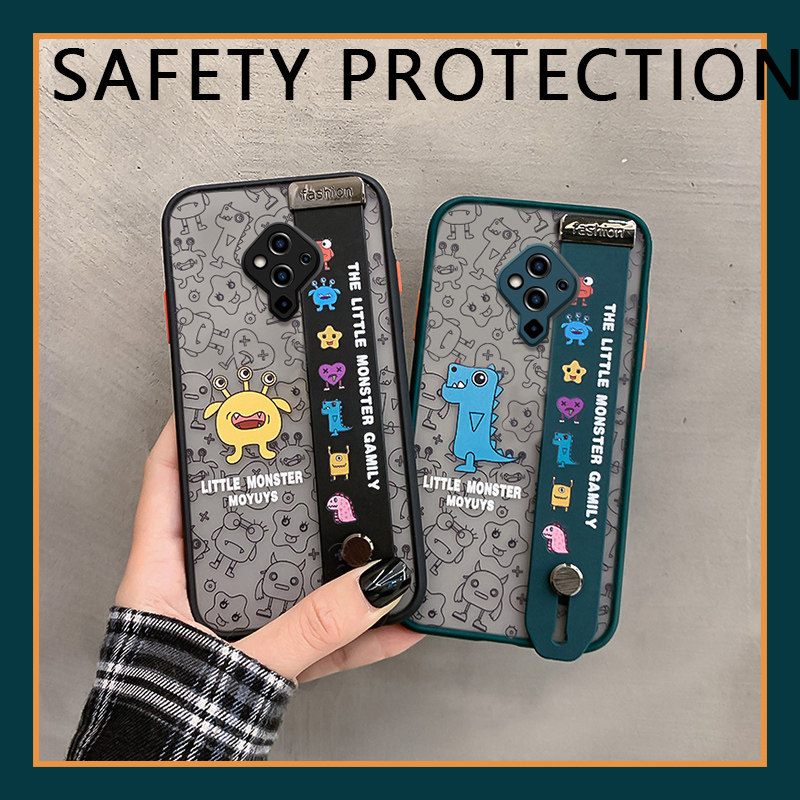 Excellent for vivo X30 creative little monster 50 new 60 all-inclusive Pro women S5 mobile phone Protective case 6 anti-drop 7 transparent 9 silicone IQOO 7 simple IQOO N