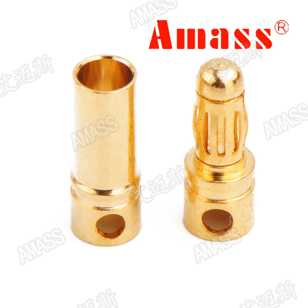 Ames 3 5mm gold-plated Banana plug pure copper model accessories remote control aircraft model connector AMASS hot sale