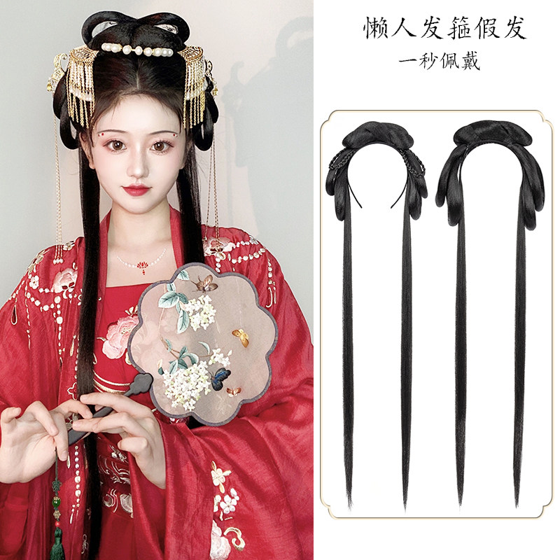 古装汉服假发一体式发箍,懒人造型神器,手残党也能轻松变古风女神!-假发发箍-淘宝好物网