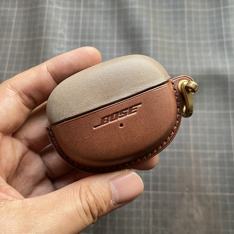 Suitable for Bose Shark Ultra Open Protective Case Leather Case Bose Kith Joint Bluetooth Headphone Case Genuine Leather Handmade Custom Vegetable Tanned Leather Case