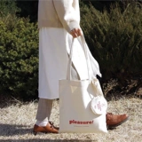 Универсальный двусторонний тканевый мешок на одно плечо, шоппер, свежая сумка, в корейском стиле