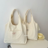 轻帆 Оригинальный дизайнерский жилет с бантиком, вместительная и большая сумка на одно плечо, универсальный шоппер для школьников