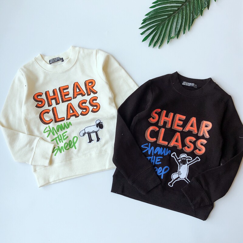 100-130 foreign trade day single small wool circle cotton long-sleeved pullover sweater autumn and winter style trendy children's top Sean export