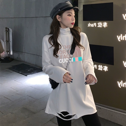 Демисезонный мультяшный длинный флисовый приятный телу лонгслив, коллекция 2021, средней длины