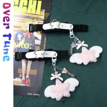 Hardcore pink star ending electric guitar muffler belt bass guitar guard damper muffler clip strap accessories