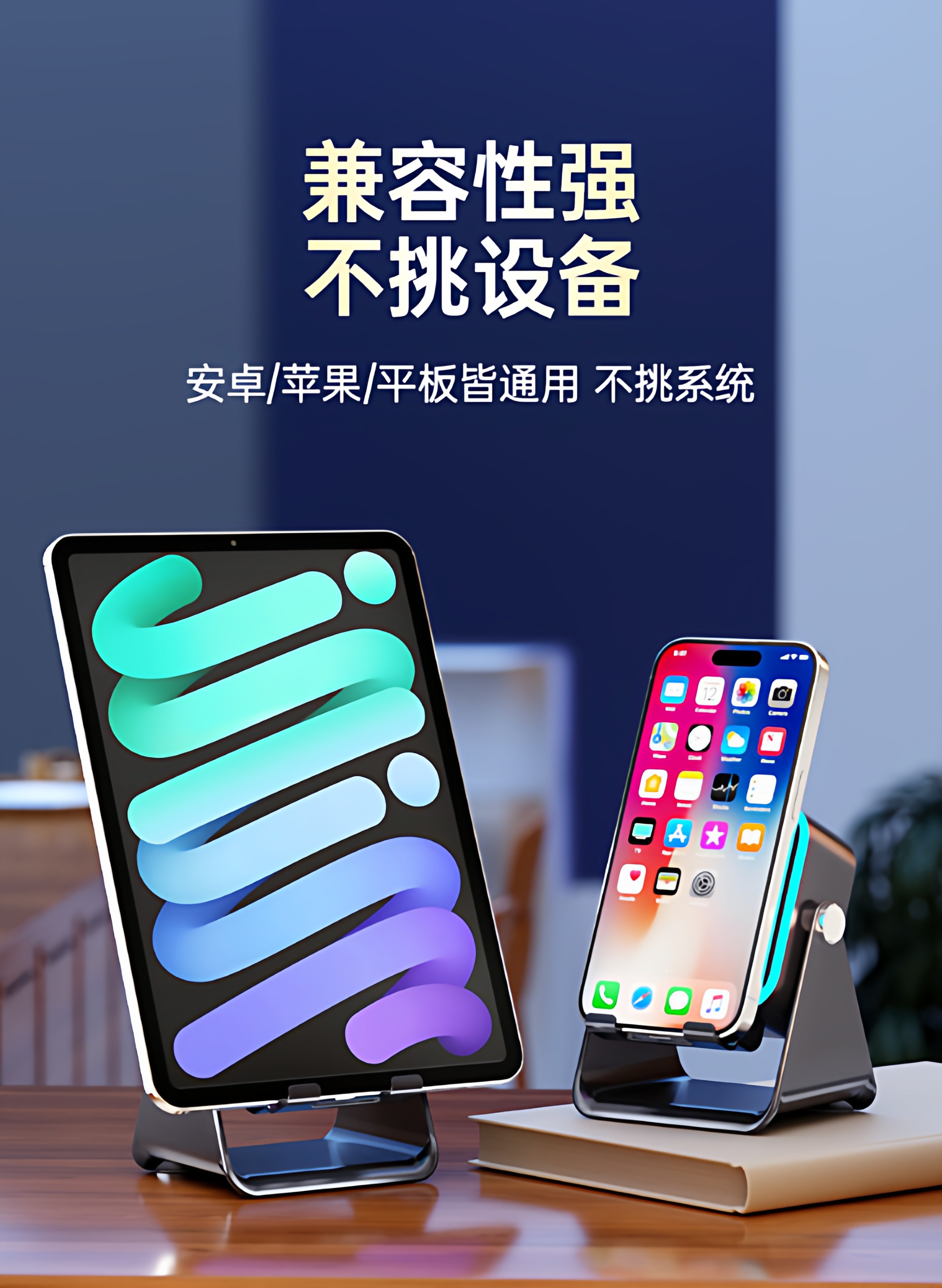 亚马逊无线感应音响科技卧室电竞可充电原装多功能手机支架跨境新
