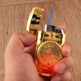 Креативные часы, мигающая ультратонкая ветрозащитная зажигалка с зарядкой, подарок на день рождения