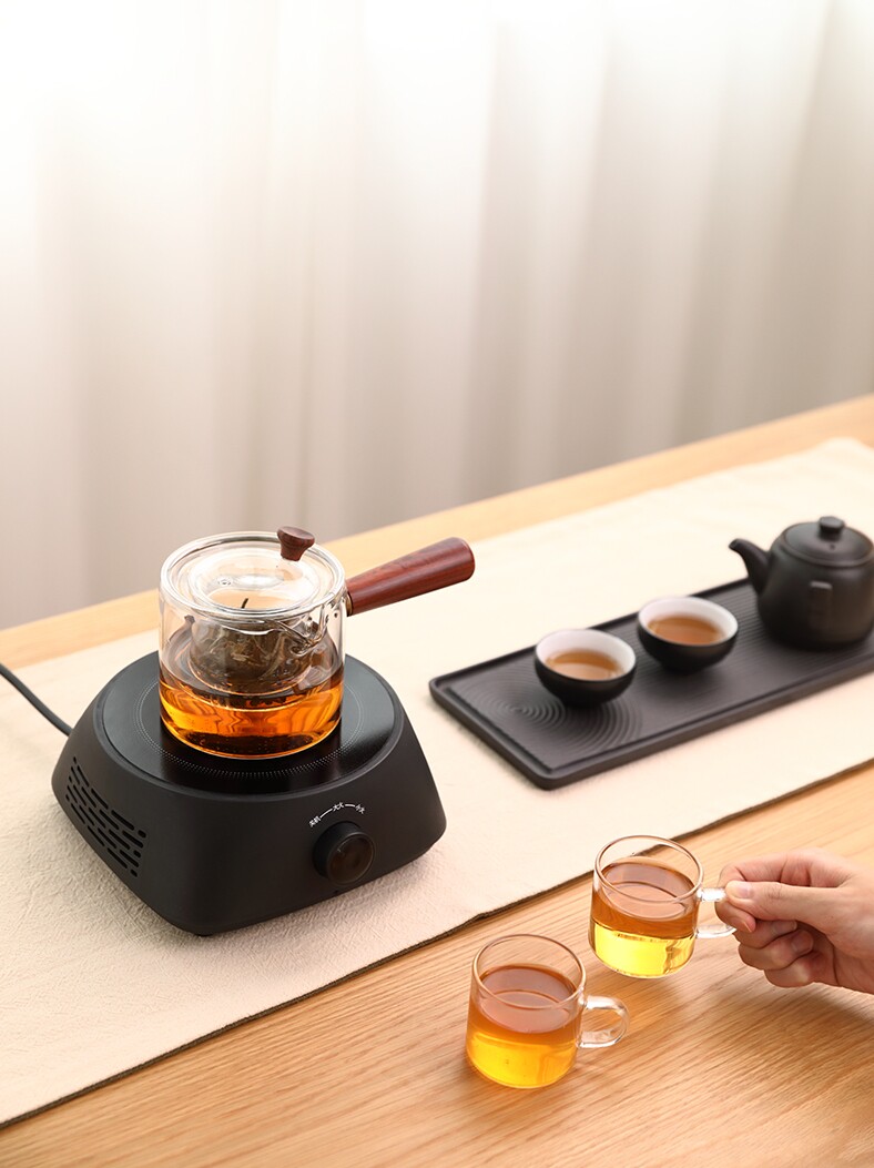 Doxida mini black crystal stove tea stove Small tea maker Boiling water hot pot noodle light wave stove Household small induction cooker