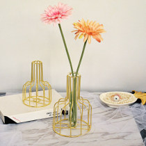 Vase ornaments living room glass transparent Nordic water culture flower arrangement creative test tube hydroponic vase small Vase ornaments