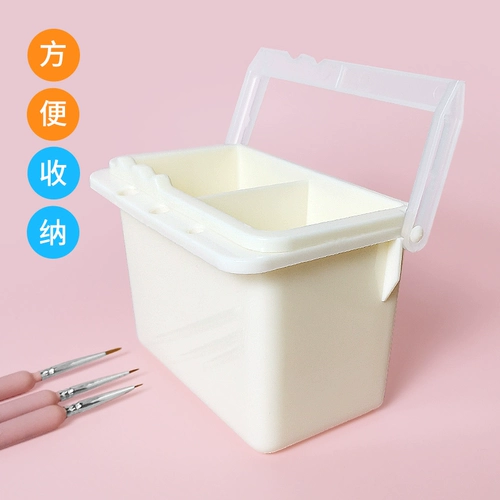 Универсальный держатель для ручек, художественный стаканчик для мытья кистей, ведро, акварель, пигментированная портативная маленькая художественная гуашь для школьников, 2 в 1, увеличенная толщина