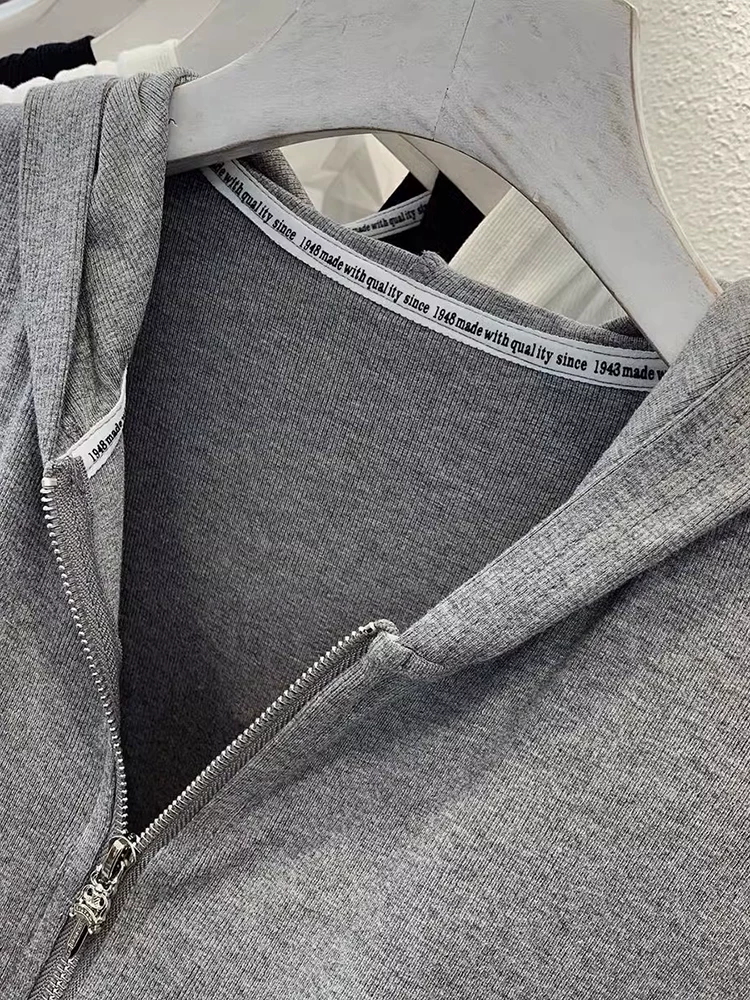 Длинный рукав осени с капюшоном, вязаный кардиган, городской стиль, slim fit