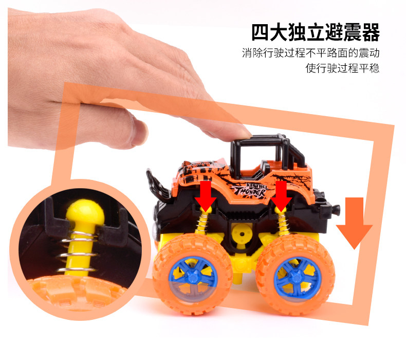 四驱越野玩具车 耐摔惯性小汽车 图5