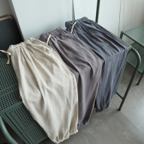 Simple atmosphere ~ cool fast and pituitary for summer mens slim pro-skin breathable close-up cotton linen pants