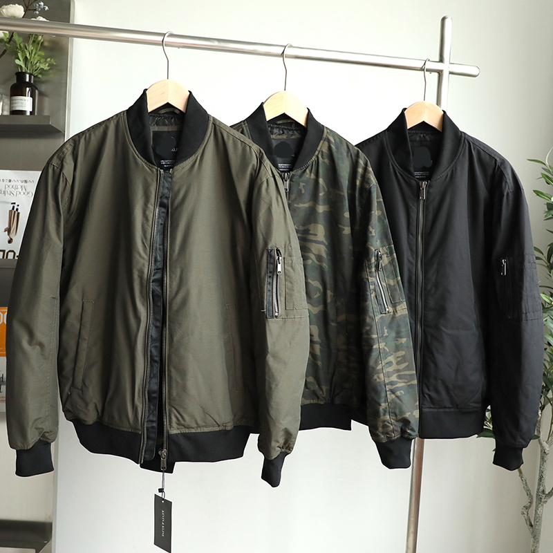 Old American Foreign Trade Yuan Autumn and Winter Men's Improved Edition MA1 - collar baseball clothing jacket cotton coat