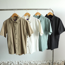 Purple Mark Series Japanese Guests For Fabric Summer Mens Outdoor Tooling Functions Casual Sports Short Sleeve Shirts