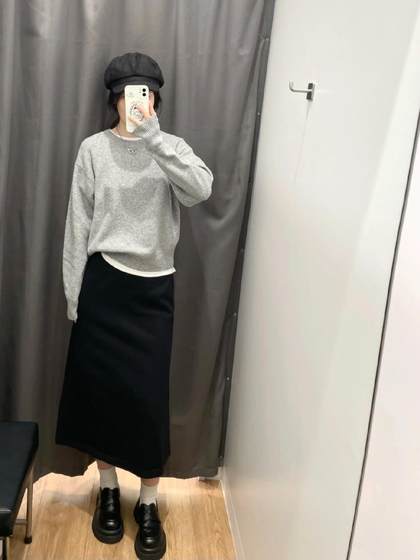 北野U家！缘D 男装精纺美利奴羊毛圆领针织衫/长袖毛衣毛衫