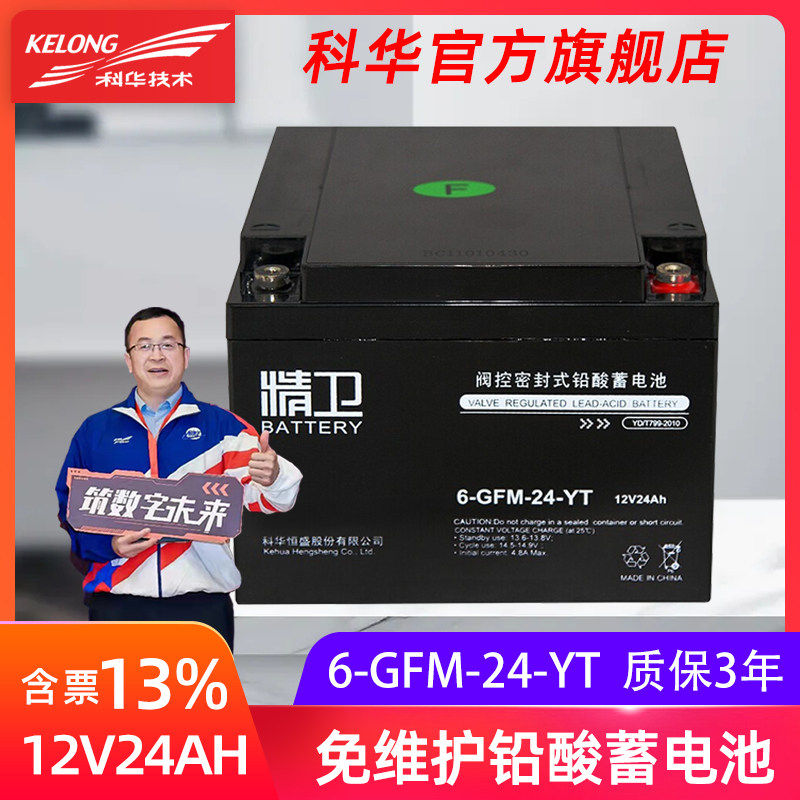 Cowha UPS uninterrupted power supply fine storage battery 6-GFM-24-YT 12V24AH cowha lead-acid storage battery