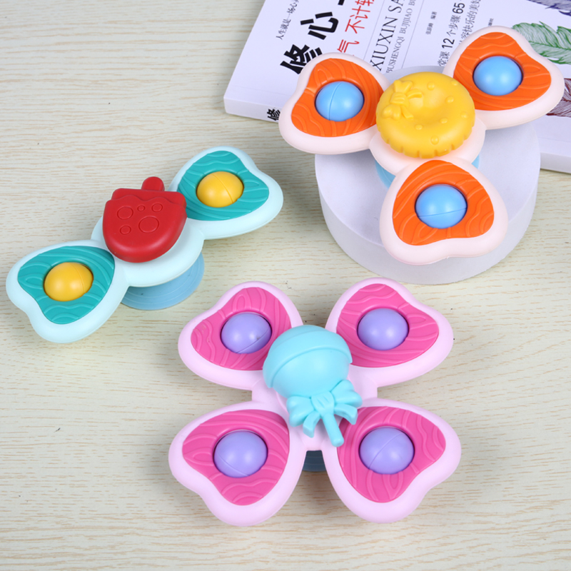 Windmill suction cup swivel ball rotary ball Puzzle Early Teach Baby Baby Bites Boy Children Toy Fingertips Tops