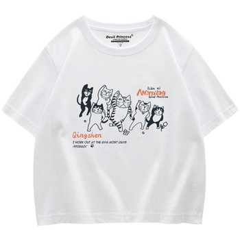 Japanese student design printed t-shirt for women