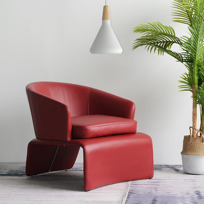 Nordic single sofa chair light luxury sample house display center model house post-modern leisure designer living room fabric lounge chair