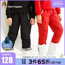 Childrens clothing boy pants childrens padded outdoor winter assault pants children plus velvet warm ski pants tide