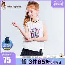 Childrens clothing girl suit summer sleeveless vest T-shirt middle-aged childrens shorts childrens clothes childrens two-piece set