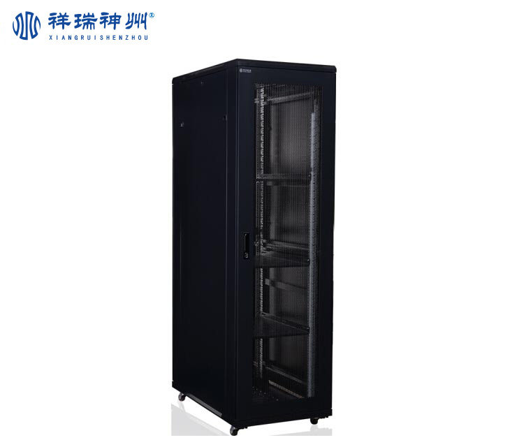 Xiangrui Shenzhou Shenzhou Internet enclosure 2 m weak electric 42U routing exchange industrial control monitoring cabinet 42U800 * 600 * 2055 thick mesh door T3 6842 black
