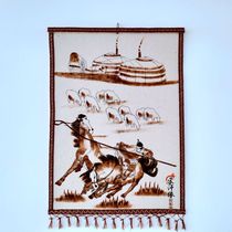 Mongolian Felt Painting of Inner Mongolia Featured Handicraft Mongolia Package Hung Painting Decoration Painting Mongolian bronzed and painted by hand