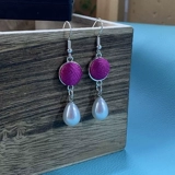 Модная ретро небольшая дизайнерская этническая подвеска из жемчуга, серьги, аксессуар, городской стиль, этнический стиль, серебро 925 пробы