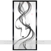 Customized tempered art wired glass partition screen living room dark light walkway background wall household glue