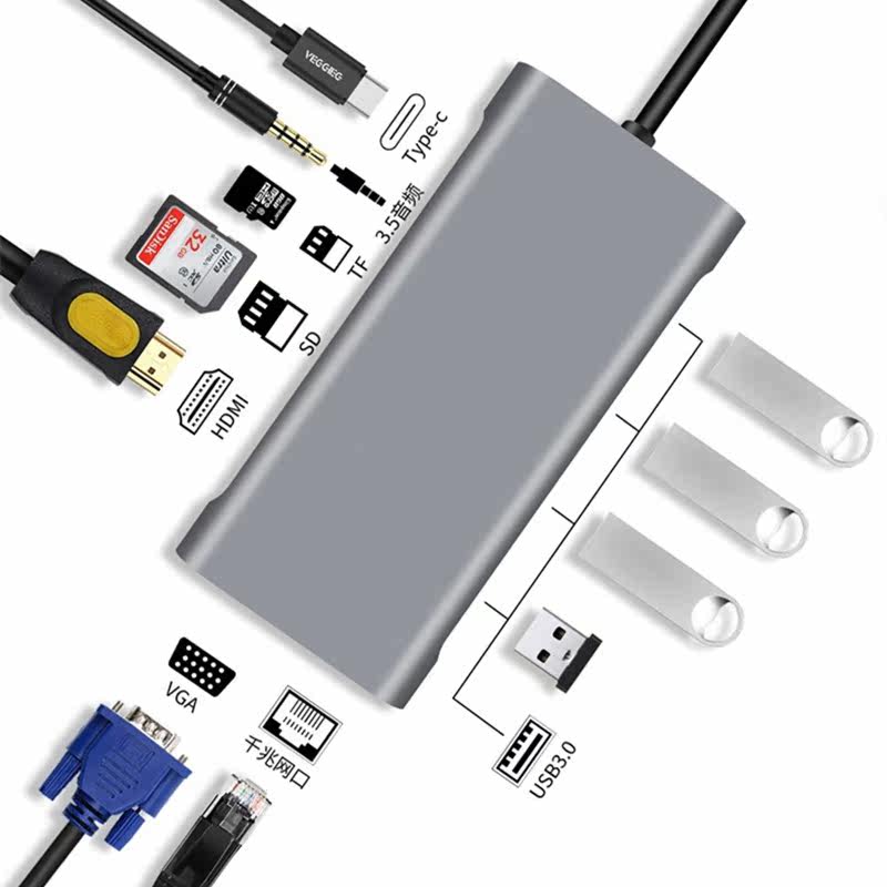 TYPE-C multi-function extension docking station Microsoft surface Pro8 laptop4 laptop converter