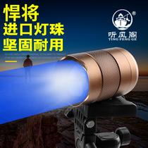 Listen to Fengge fishing lights blue super bright night fishing lights strong light xenon high power laser cannon luminous flashlight