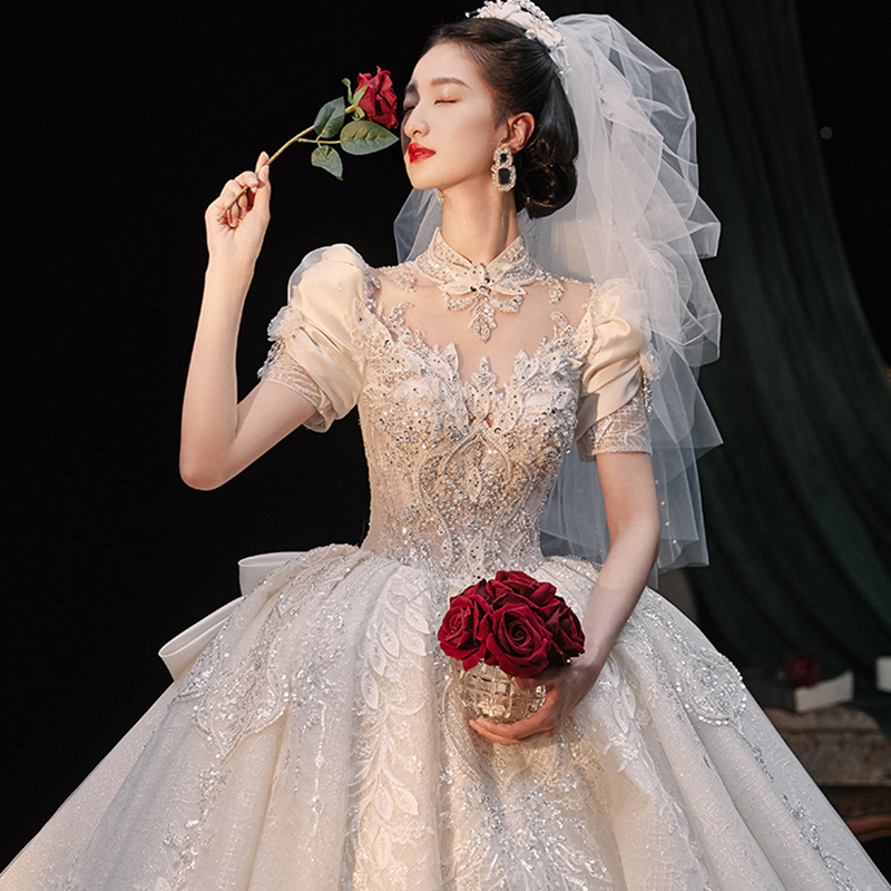Retro elite wedding dress for bride, plus size, suitable for teen Retro elite wedding dress for bride, plus size, suitable for teen