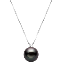 HELAS Hera Mystery Series Tahitian Black Pearl Seawater Pearl Necklace 18K Gold Princess Style Jewelry Gift