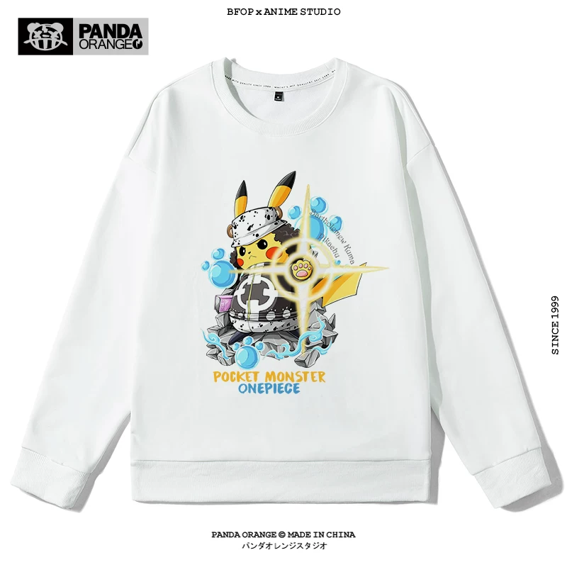 Свитер One Piece ко-брендированный Pokémon Animation Pikachu забавный креативный принт медведь шторм-царь одежда