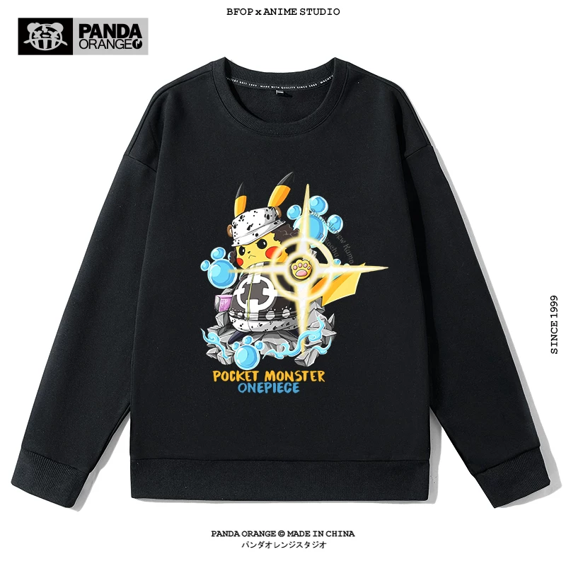 Свитер One Piece ко-брендированный Pokémon Animation Pikachu забавный креативный принт медведь шторм-царь одежда